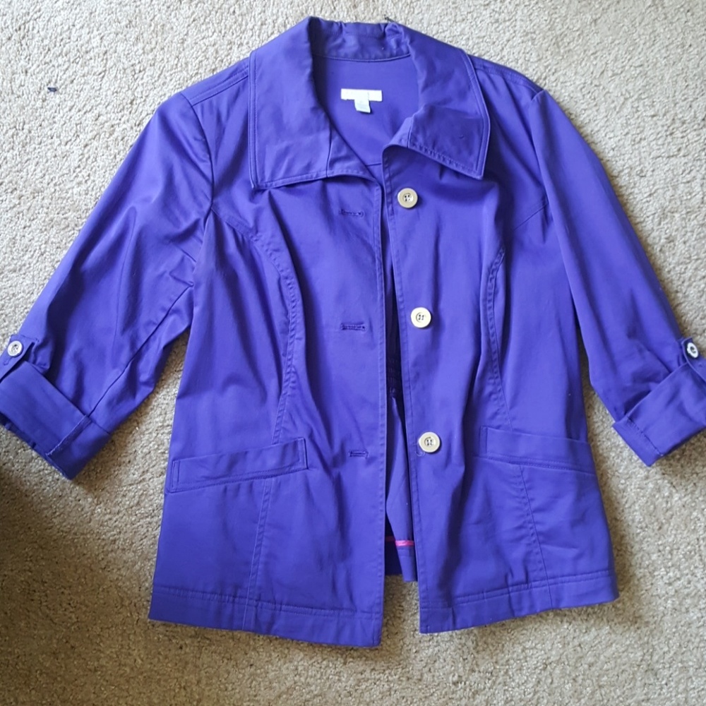Charter Club Lavender Blazer w/ Silver Buttons